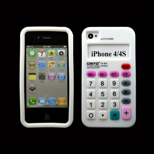 iPhone 4 4S 3D CALCULATOR Case (White)